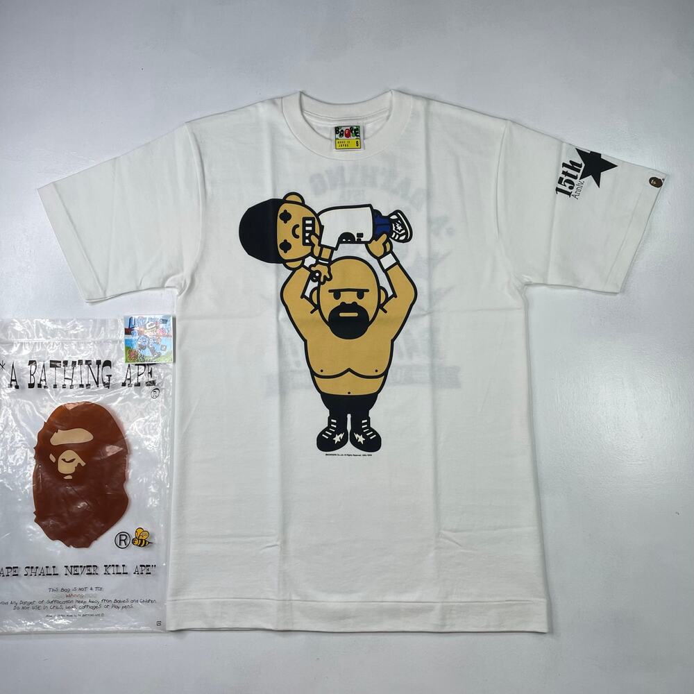 BAPE 15th Anniversary Pro Wrestling 2008 Tee Size S